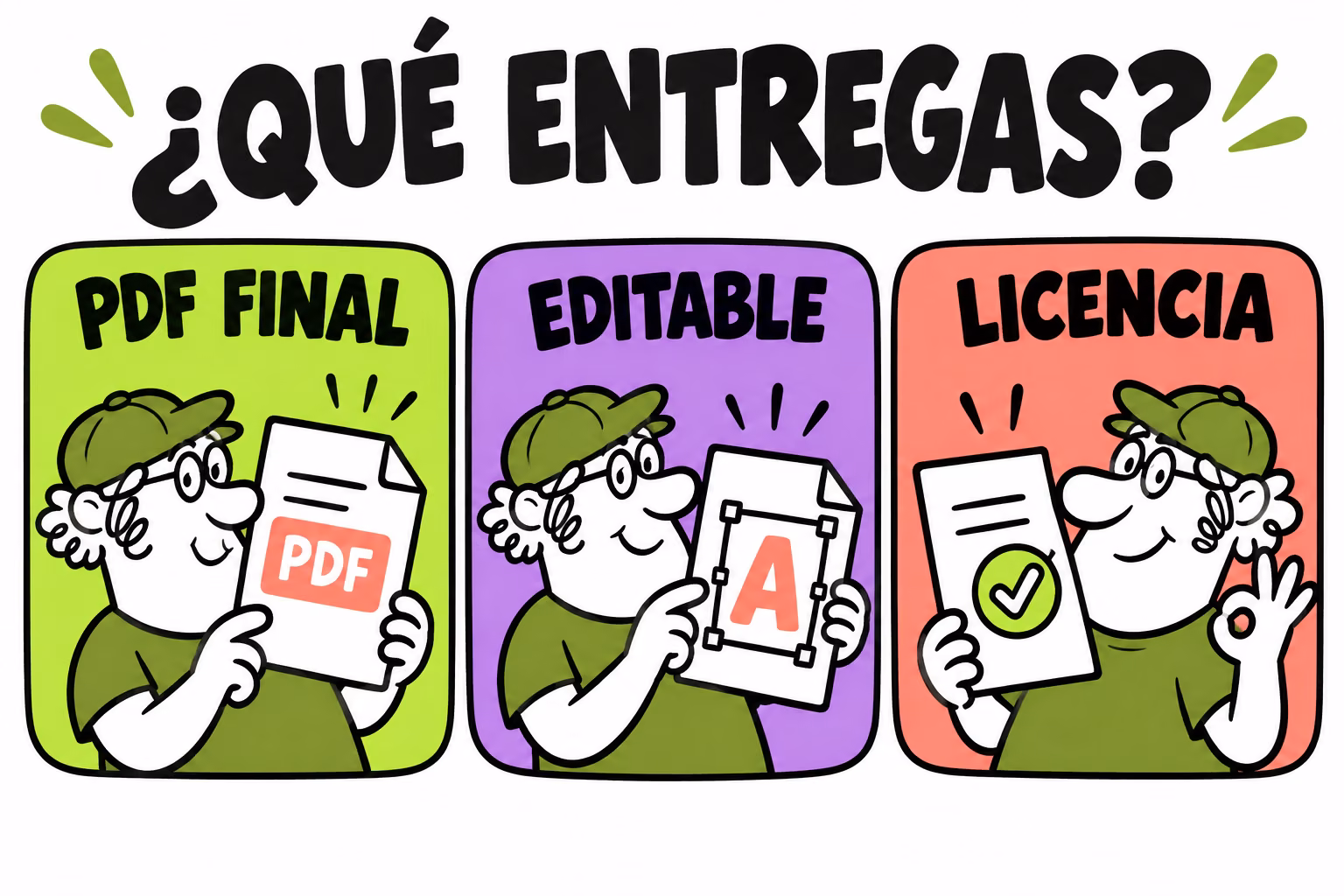 Infografía conceptual de los puntos de revisión de adobe fonts clientes licencia
