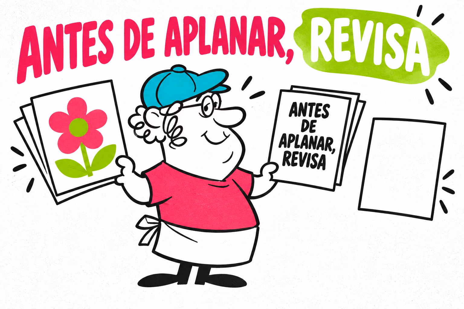 Impresor ilustrado comparando elementos separados y una salida conjunta