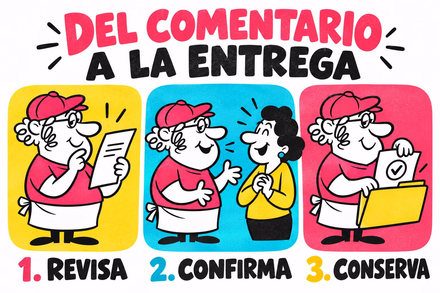 Infografía de revisión, confirmación y conservación del arte final