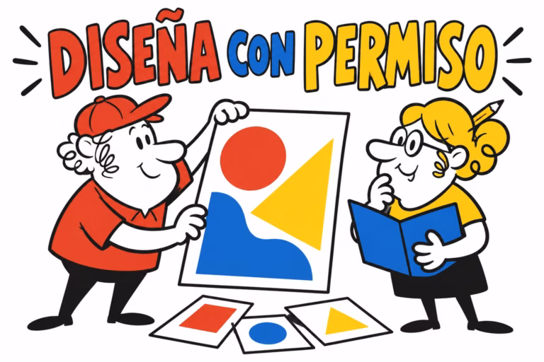 Profesionales ilustrados preparando un proyecto de canva licencias impresion
