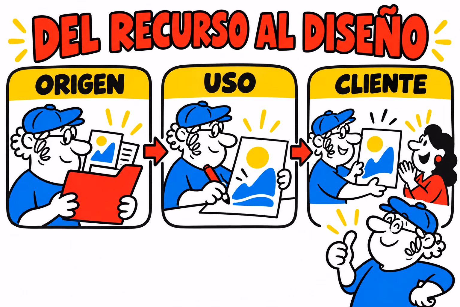 Infografía conceptual de los puntos de revisión de canva licencias impresion
