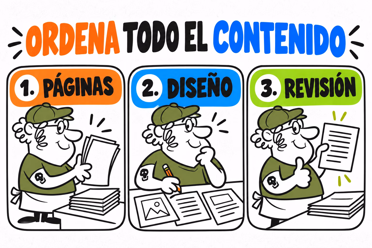 Infografía del proceso de revisión de catálogo en canva