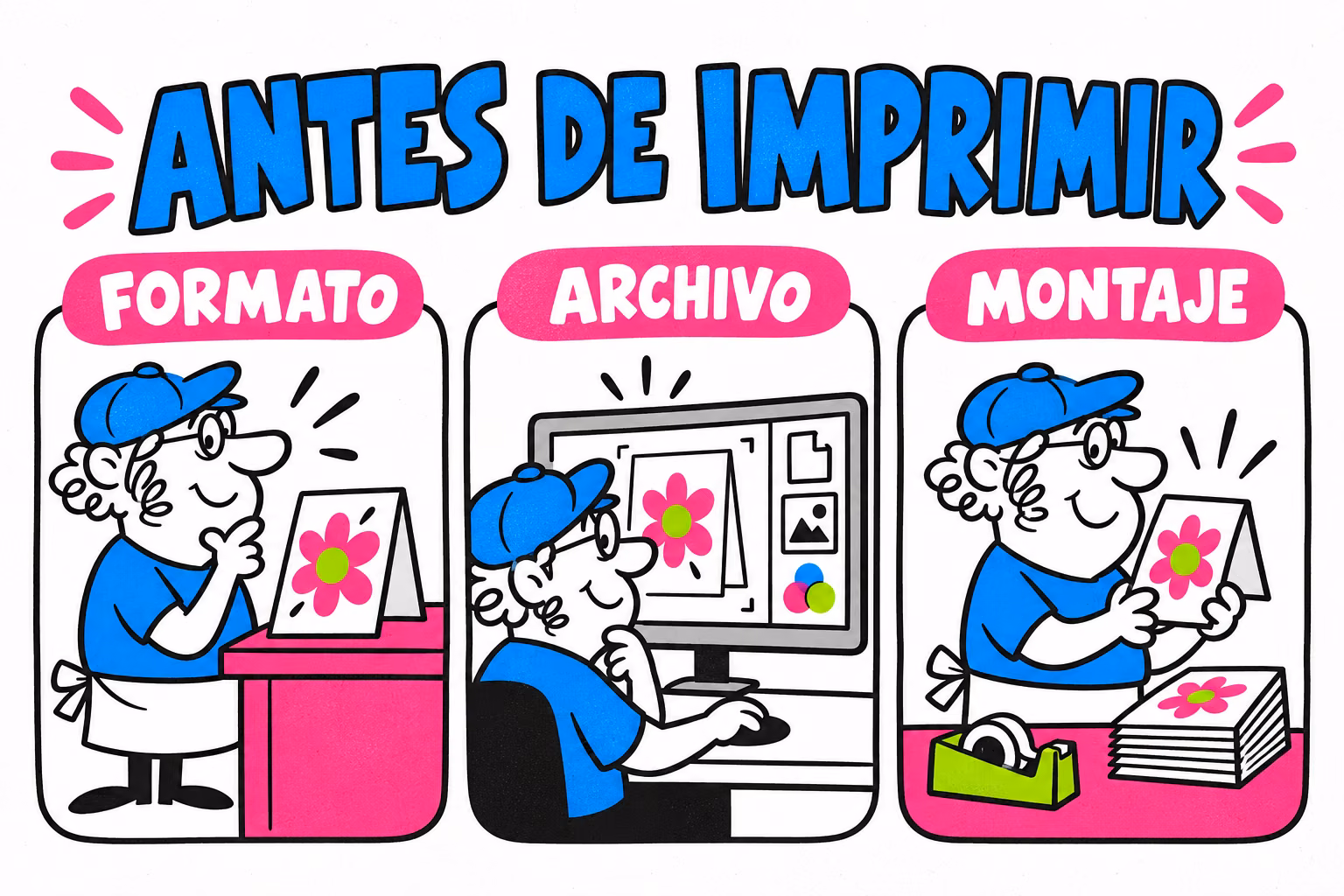 Infografía de formato, archivo y montaje para expositor de sobremesa