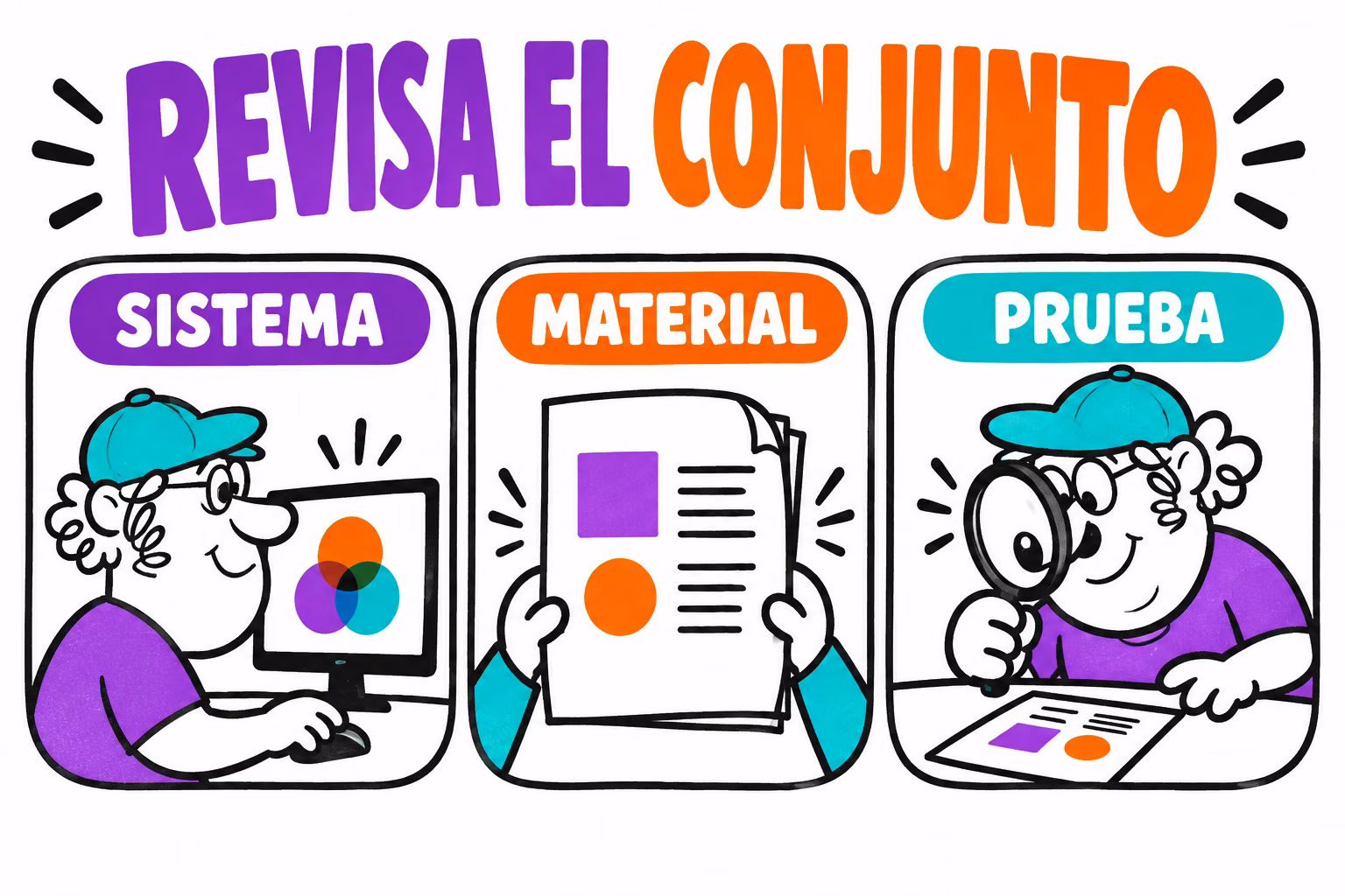 Infografía de sistema, material y prueba para una gráfica retroiluminada