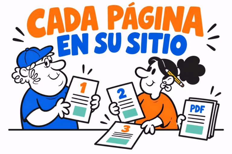 Profesionales ilustrados preparando un proyecto: organizar paginas acrobat imprimir