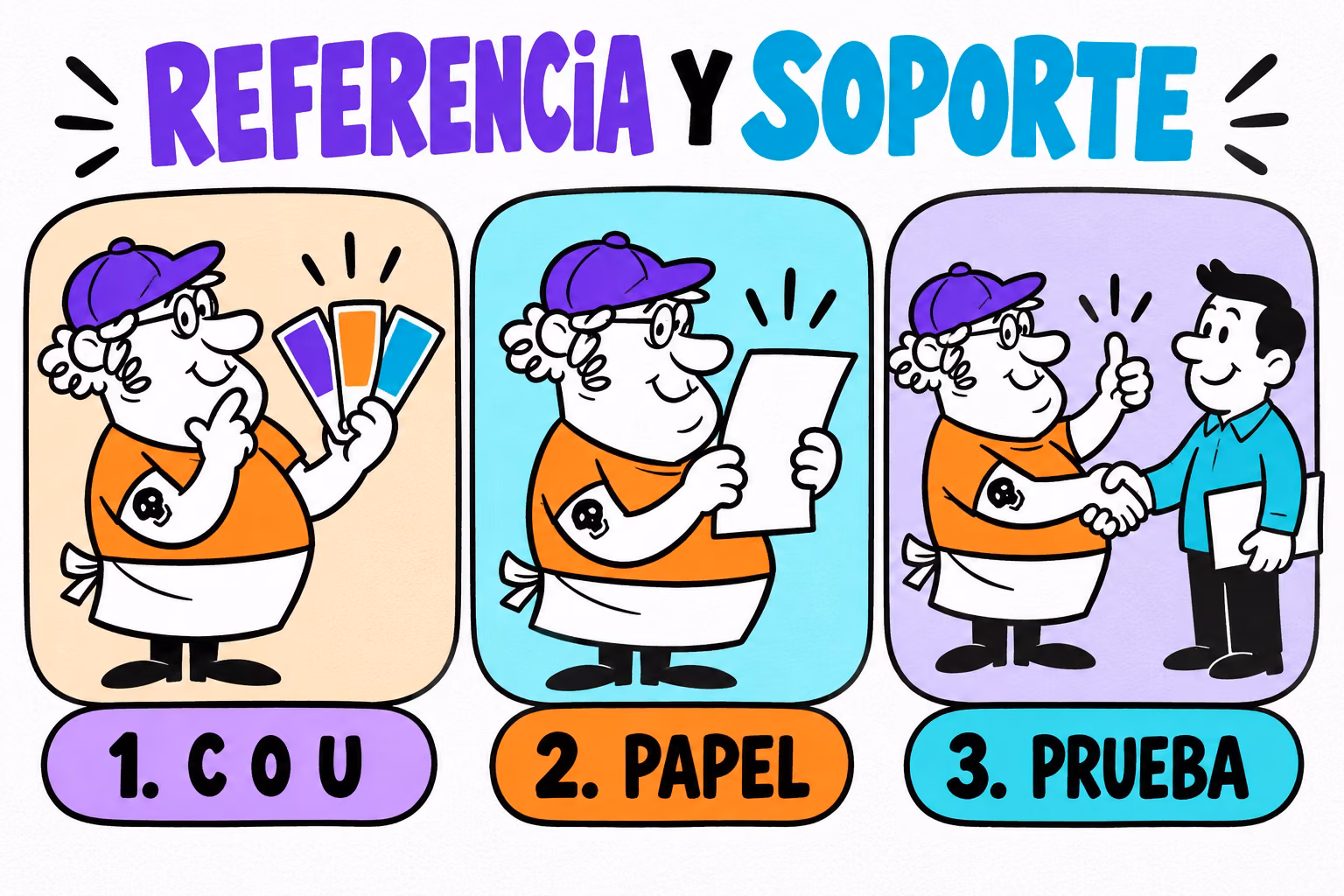 Infografía de referencia C o U, papel y prueba de color