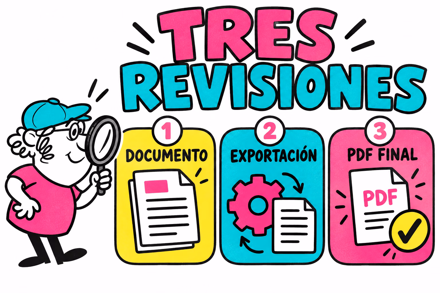 Infografía de documento, exportación y PDF final en una entrega desde Scribus