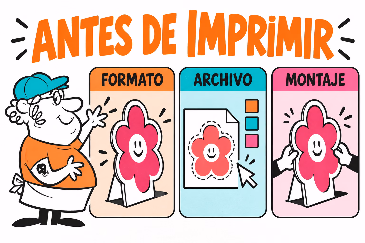Infografía de formato, archivo y montaje para silueta publicitaria troquelada