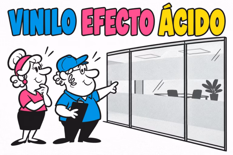 Profesionales ilustrados revisando vinilo efecto ácido