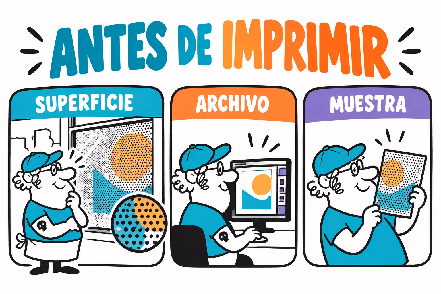 Infografía de superficie, archivo y muestra para vinilo microperforado