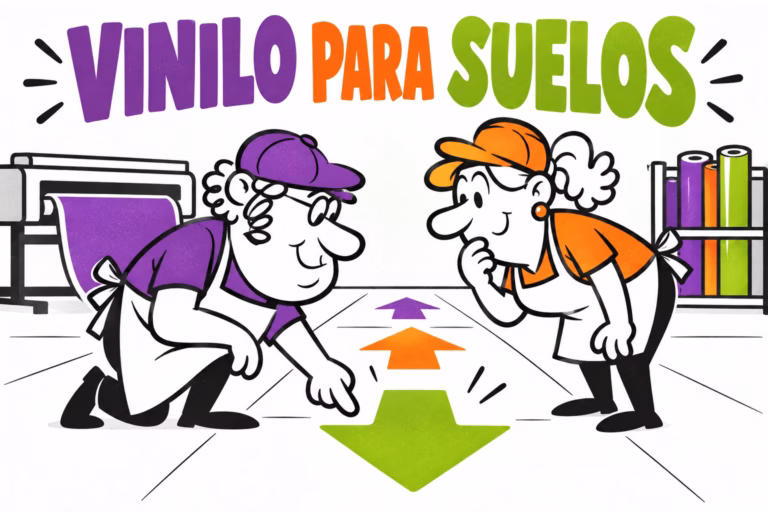 Profesionales ilustrados revisando vinilo para suelos