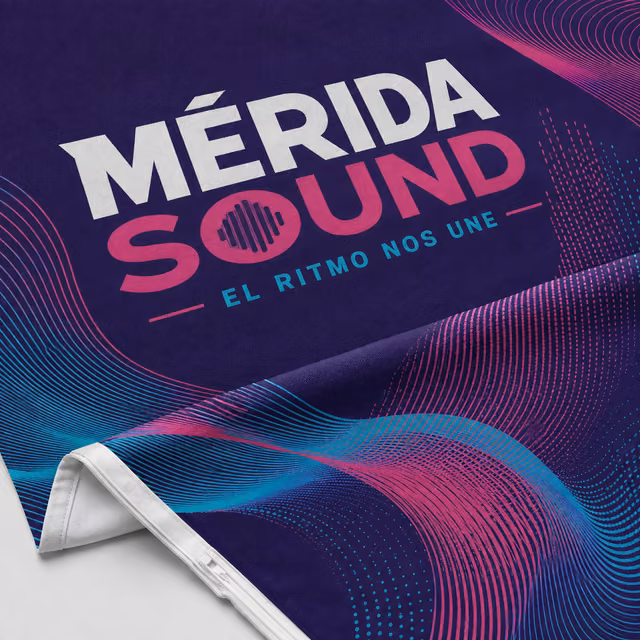 Gráficas de recambio para displays con impresión personalizada de la marca ficticia MÉRIDA SOUND