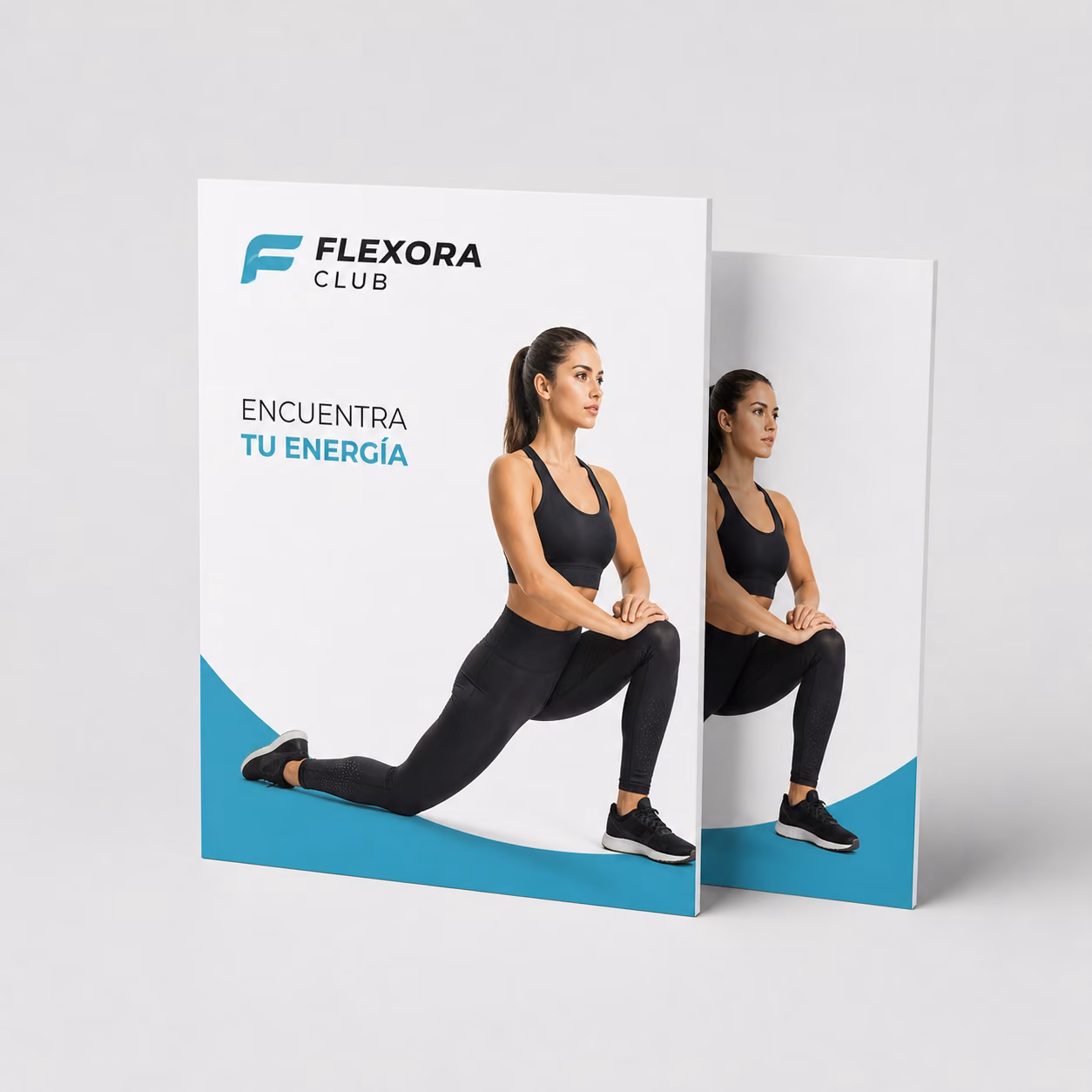 Cartón pluma con impresión personalizada de la marca ficticia FLEXORA CLUB
