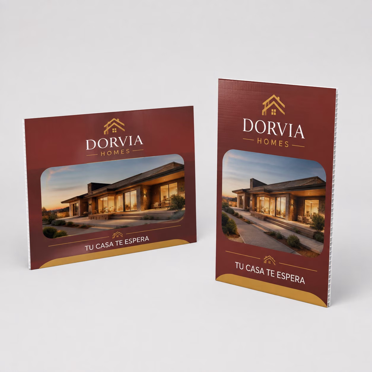 Polipropileno celular con impresión personalizada de la marca ficticia DORVIA HOMES